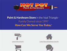 Tablet Screenshot of hotpotpaintandhardware.co.za